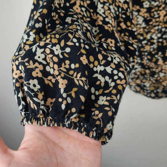 Reformation Laurel 3/4 Sleeve Button Up Blouse Top Goldfield Floral Print sz XS - Picture 6 of 10